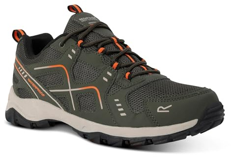 Regatta Mens Vendeavour Lace Up Waterproof Walking Shoes with Hardwearing Threads & TECFOAM Insock - Perfect for Outdoors, Hiking, Climbing & Mountaineering Green