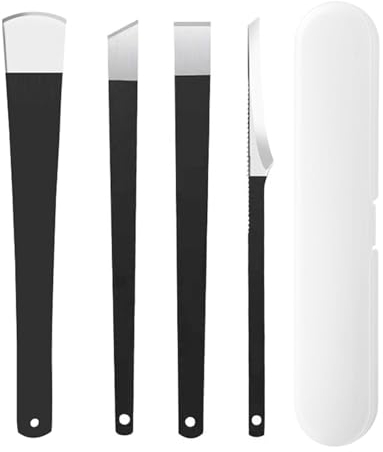 Professional Pedicure Knife Sets for Feet, 4PCS Dead Skin Removal Pedicure Scraper, Corn Foot Callus Remover, Feet Callus Shaver, Foot Scraper for Dead, Dry, Hard & Cracked Skin Foot Care Tools
