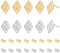 UNICRAFTALE 16 pièce 2 couleurs Clou Boucles D'Oreilles Diamantées Acier Inoxydable Tiges Boucles D'Oreilles Texturées avec écrous D'Oreille Fermoirs de Boucles D'Oreilles pour Fabrication de Bijoux