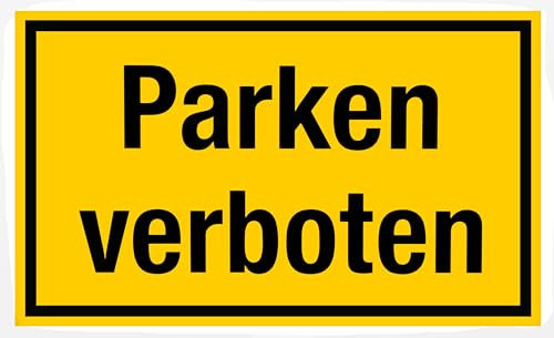 Parken verboten, gelb-schwarz