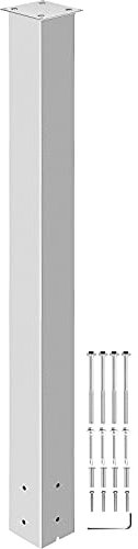 VEVOR VV-YXZ-ZCJ 34YCBS, 43 High, White Powder-Coated Box Kit, Q235 Steel Stand Surface Mount Sidewalk and Street Curbside, Universal Mail Post for Outdoor Mailbox