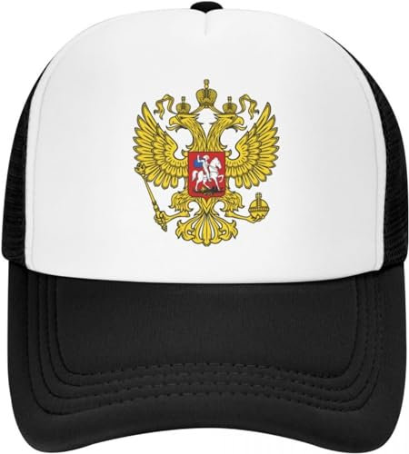 BDJYHACP Baseballkappe Snapback Sonnenhut Men's Men and Women Punk Coat of Arms of Baseball Cap Breathable Russian Empire Trucker Hat Snapback Sports Hats Summer Caps Birthday Gift for Men Women