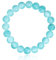8mm Naturstein Aquamarin Armband für Frauen Männer, Aquamarin Kristall Perle Heilung beruhigende Armband, verstellbare Perlen Armband bringen positive Energie und ewige Freude