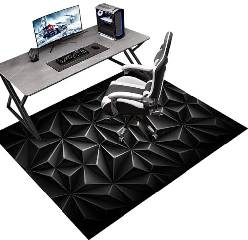 90 x 120 cm Tapis de Protection du Sol pour Chaise de Bureau, Tapis Gaming Sol, Tapis de Protection du Sol pour sols durs, Tapis de Sol bureau pour Chaise de Bureau stratifiée, Bureau et Chambre