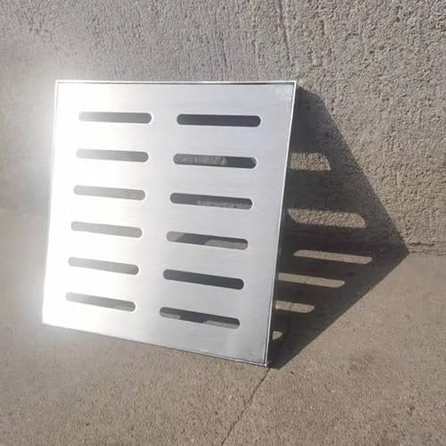 Drenaggio Griglia Canaletta Scolo Acqua Griglia e telaio di scarico in acciaio inossidabile, griglie di scarico fognario per esterni 15 25 35 50 60 CM, pluviali/marciapiede/cortile/copertura di drenag