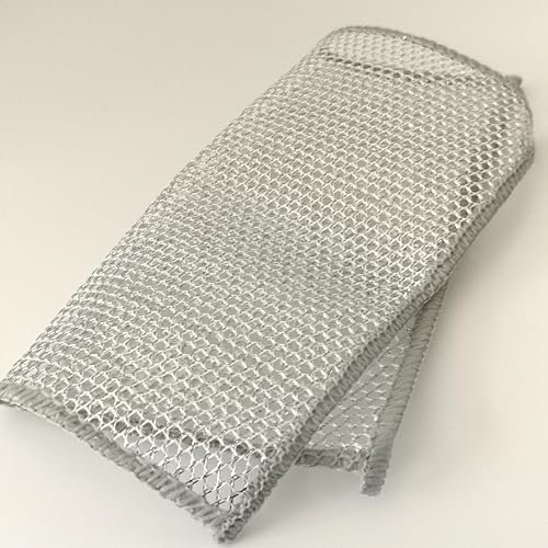 4 Psc Double Layer Wire Dishwashing Cloths Multipurpose Non Scratch Steel Wire Cleaning Cloths 20x20cm Reusable Wire Washing Dishcloths Rag Towel for Kitchen Dish Sink Stove Top