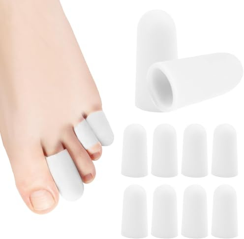 Gel Toe Protector Caps,10 pcs Soft Toe Covers | Silicone Toe Cover Protector for Running,Walking Prevent Blister,Corn,Calluses,Sore Toes,Hammer Toes Other Toe Problems Preve