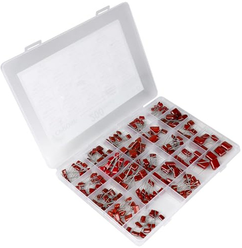 CPROSP 200 Pièces Condensateurs Polypropylène, 23 Valeurs Condensateurs électrolytiques 1nf 10nf 22nf 47uf 330nf 470nf 1uf, Assortiment de Condensateur, Composant Electronique Kit avec Boîte