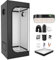 Grow Tent Kit, Full Spectrum Indoor Grow Tent Complete,15.7 * 15.7 * 47.2inch'' Hydroponic Growing, with 200w Led Grow Light Full Spectrum with Timer and Hygrometer, with Observation Window