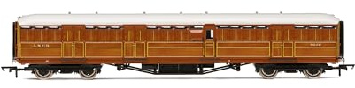 Hornby R40456 LNER Gresley Corridor Teak Coaches Passenger Brake 4239, Brown