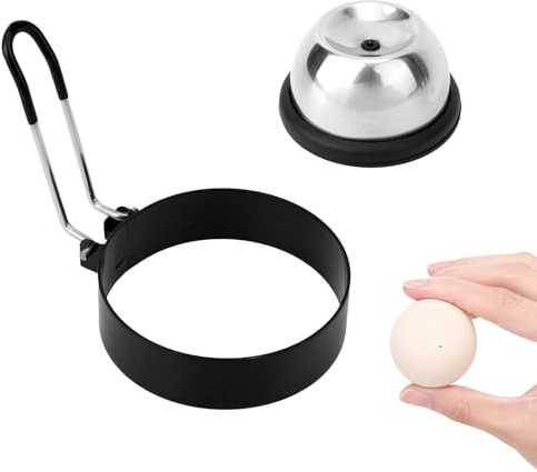 Egg Piercer & Poker Omelet Maker Set for Raw Eggs, Stainless Steel Hole Puncher with Retractable Punch Pin & Non-Slip Base, Prevents Cracking for Perfect Hard Boiled Egg Peeler Kitchen Tools