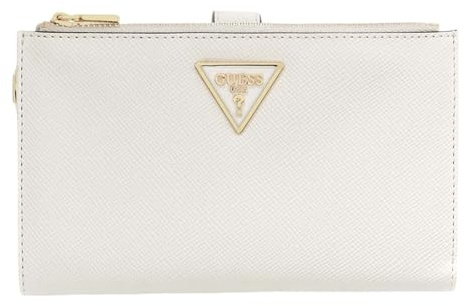 GUESS Geldbörse Laurel II SLG Double Zip Organizer Bone Creme