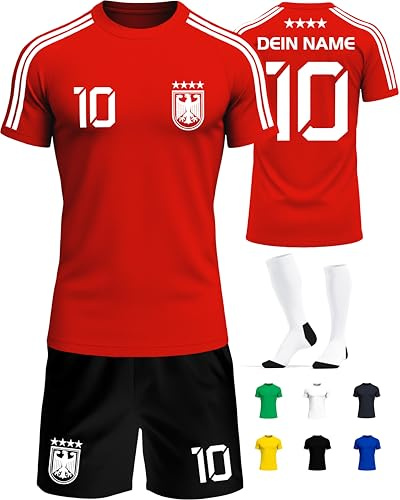 Deutschland Trikot Kinder Herren Damen WM 2026 Fussball Geschenke Jungen Coole Sachen für Jungs Fußball Trainingsanzug Tshirt EM Shirt geschenk junge 10 jahre Fußballtrikot Mädchen Set IIIII20Fo7IIIII