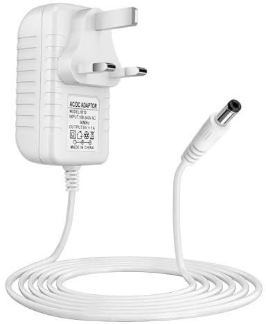 9V 1A Power Supply Charger Compatible with TP-Link Tapo C100 C200 C210 C310 C320WS TC60 TC70 C211 C110 Power Cable Adapter Replacement for Tapo Camera Charging Cord (1m,5.5 * 2.1mm)