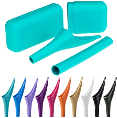 SHEWEE Extreme Female Urinal. Made in the UK. Reusable and Portable Urination Device. Festival, Camping, Car and Hiking Essentials For Women. Includes Travel Case and Extension Pipe – Aqua