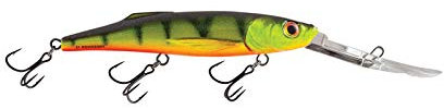 Salmo Freediver Super Deep Runner 12cm Hechtköder - Köder für Hecht, Zander, Barsch, Hechtköder, Hechtwobbler, Barschwobbler, Farben:Hot Perch