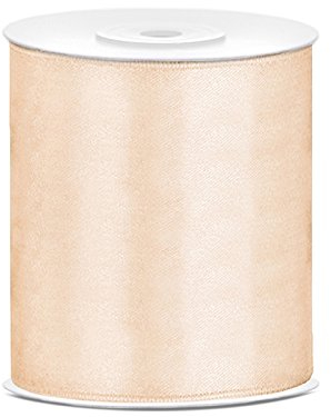 PD Tischband Satinband Champagner, 25 Meter x 10 cm