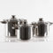 Camping Topfset mit Glasdeckel, Edelstahl, 6-teilig (932992207)