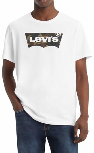 Levi's Men's Housemark Graphic Tee T-Shirt, Hm Ssnl Filll White, M