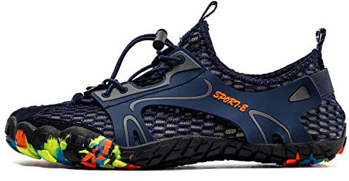 Kauson Sandalias Deportivas Trekking Hombres Verano Antideslizante Pescador Playa Zapatos Casuales Transpirable Zapatilla de Senderismo Deportes Montaña y Asfalto Zapatos para Correr Malla