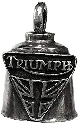 GZM Cloche Porte-bonheur Gremlin Bell Triumph Idée cadeau Biker Moto - Hanging Ornament - Bell - Good Luck Charm - Étain - Usage général