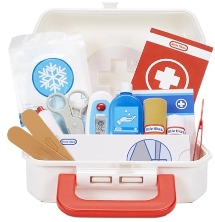 Little Tikes Botiquín de Primeros Auxilios - Juego de Rol de Médico - A Partir de 3 Años - Juega y Aprende - Juguete Interactivo para Niños - Incluye Mascarilla, Cabestrillo, Folleto, Accesorios y Más
