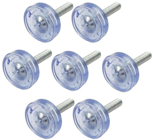Mesee 20 Pieces Adjustable Furniture Leg Levelers, M6 Thread Table Feet Glide Leveler Pads Transparent Furniture Foot Screw On Leveling Tool for Table Chair Sofa Legs Floor Protector