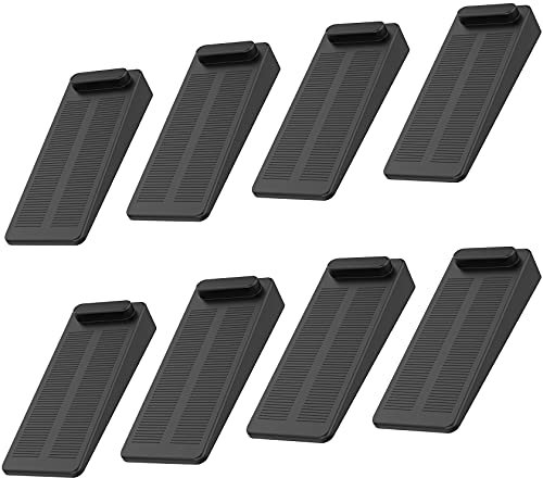 Arrêts de Portes, Yosemy 8pcs Antidérapante Cale Porte au Sol avec Hauteur Réglable,Ces Cales être Utilisées sur Une Base Genre Carrelage, Béton, Ciment,Tapis, Sols Stratifiésetc, Noir