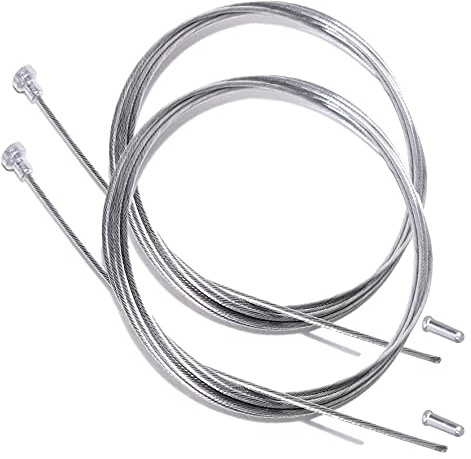 Go-Gear 2 x PEAR END BRAKE CABLES Inner Wire inc End Caps for Bicycles, Road Bikes & Hybrid Cycles