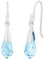 Amor Ohrhänger 925 Sterling Silber Damen Ohrschmuck, mit Preciosa, 2,8 cm, Blau, Kommt in Schmuck Geschenk Box, 9526567