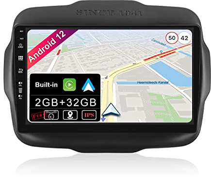 JOYX Android 12 Autoradio Passt für Jeep Renegade (2015-2018) - Rückfahrkamera KOSTENLOS - [2G+32G] - 9 Zoll 2.5D - 2 Din - Unterstützen DAB Lenkradsteuerung 4G WiFi Bluetooth5.0 Carplay Android Auto