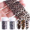 1 Rolle Leopard Druck Nagelfolie Transfer Schieber Aufkleber Tier Sternzeichen Klebstoff Nagel Wrap Aufkleber 3D Dekoration Tipps Maniküre Zufällige Farbe