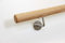 Handlauf aus Holz, Treppengeländer, Wandhandlauf in Eiche, Enden gefast, Geländer mit Edelstahlhalter, Durchmesser 42mm, 270 cm Länge