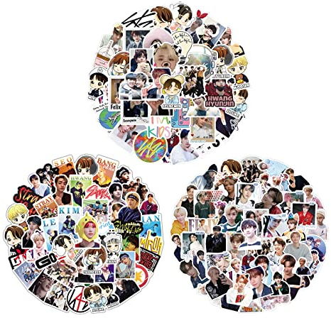 Stray Kids Merch 150 Stück Stray Kids Stickers Aufkleber, Wasserdichte Vinyl Kpop Stickers Set für Wasserflaschen, Fahrrad, Roller, Helm, Notebook