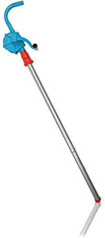 TERA PUMP Aluminium Rotary Action Hand Pump Fits 15, 30, 55 Gallon Containers With Included 2 Bung Adapter - Pump Up To 10 Gallons Per Minute By Hand
