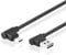 BestPlug 1 Meter 2.0 USB Kabel, USB A-Stecker auf Micro USB B-Stecker, 90° flach abgewinkelt, High Speed, Schwarz