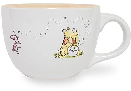 Disney Winnie The Pooh But First Hunny Ceramic Soup Mug | Holds 24 Ounces