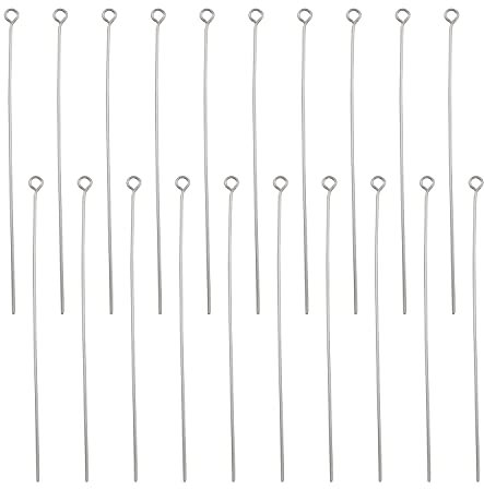 TAODAN Lot de 200 épingles à œil ouvertes en acier inoxydable 304 de 70 mm pour la fabrication de bijoux et de colliers