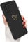 Newseego Handyhülle Kompatibel mit Samsung Galaxy S20 5G Hülle für Frauen Mädchen, Gold Herz Muster Weich Flüssigsilikon S20 Hülle Niedlich Herz Rand Kamera Schutzhülle für Samsung Galaxy S20-Schwarz
