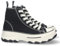 shoes&blues.es 72945-Zapatilla Abotinada de Plataforma para Mujer, Comoda, Estilo Bamba, Material de Lona, y Cierre de Cordones. Talla 37 Negro