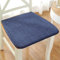 Reine Farbe Stuhlkissen Sitzkissen mit Haltebändern, Cord Sitzauflage für Innen, Anti-Rutsch, Keine Füllung, D Form Dicke 1cm,Dark Blue,45x43cm