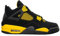 NIKE Air Jordan 4 Retro - 308497 106, Nero/Bianco-tour Giallo, 41 EU