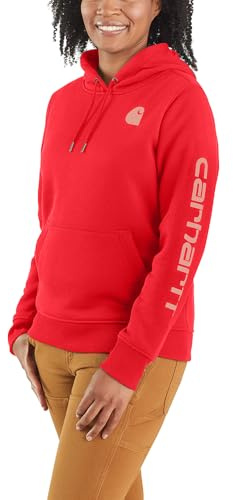 Carhartt Clarksburg Damen Pullover mit grafischen Ärmeln (normale und große Größen), Bittersüß, XL