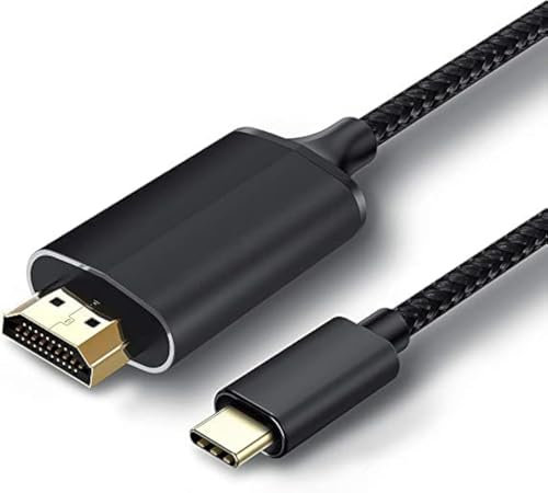 USB C auf HDMI Kabel, [4K, High-Speed] USB Typ C auf HDMI Kabel für Home Office, [Thunderbolt 3/4 kompatibel] für MacBook Pro/Air 2020, iPad Air 4, iPad Pro 2021, iMac, S23, XPS 17 und mehr, 1,8 m,