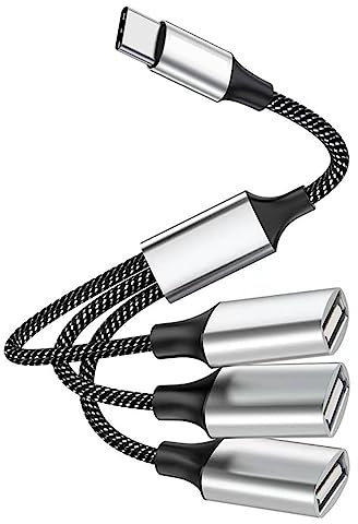 CENPEK Adattatore Usb C Splitter Otg Adattatore Cavo Usb C Maschio A Tre Usb Femmina Per Macbook Pro Ipad Samsung Galaxy