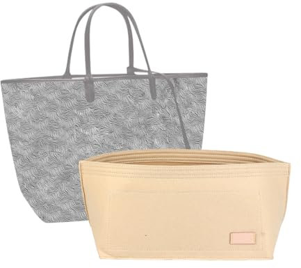 jiesinlov Purse Organizer Insert for Handbags,Felt Bag Organizers Suitable for GOYARD Saint Louis PM (Beige)