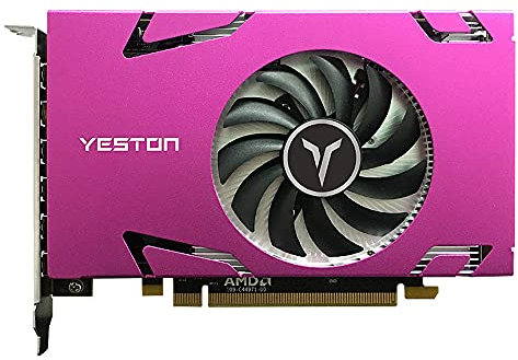 HUIOP graphics card, R7 350 4G D5 6MINIDP 6-screen Graphics Card Support Split Screen Display 700/4500MHz 4G/128bit/GDDR5 with 6 Mini DP Ports,Graphics Card