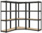 SONGMICS Eckregal-Set 4 Ebenen, Schwerlastregal, Metall, Lagerregal für Garage, Abstellraum, Kellerregal, bis 1500 kg belastbar, tintenschwarz-naturbeige GLR056B03