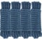 Dock Lines 20' x 1/2 Double Braided Marine Mooring Ropes 4 Pack, Boat Ropes for Docking with 12'' Eyelet Premium Dock Lines for Boats - Navy Blue
