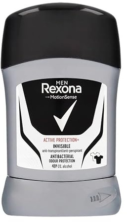 6er Pack - Rexona Men Motionsense Deodorant Stick - Active Protection+ Invisible - 50ml
